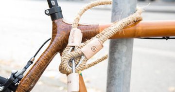 Fahrradschloss aus Hanf 110cm - Long Jon natur by Dalman Supply Leder Stahl Hanf