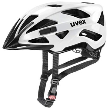 Uvex Unisex – Erwachsene, active Fahrradhelm, white black, 56-60 cm - 1