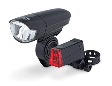 DANSI LED Fahrrad-Batterieleuchtenset, StVZO, schwarz, 44001 - 1
