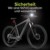 Velmia Fahrradlichter Set StVZO zugelassen mit USB Akku-Betrieb und 8,5h Leuchtdauer I LED Fahrradlicht Set regenfest und aufladbar I Fahrrad Licht - 7