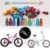EMAGEREN 20 Stücke Fahrrad Presta Ventilkappen mehrfarbige Französisch Ventilkappen Fahrradstaubkappen Aluminiumlegierung Bike Rad Reifen Ventil Abdeckungen für Mountainbike MTB Motorrad(10 Farbe) - 7