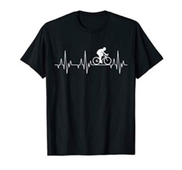 Fahrrad Herzschlag EKG Radsport Radfahrer Radfahren T-Shirt - 1