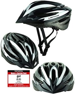 Fahrradhelm Dunlop HB13 für Damen, Herren, Kinder, EPS Innenschale, Abnehmbares Visier für optimalen Blendschutz, Leichter MTB City Bike Helm, besonders Luftig (M (55-58cm), Weiß) - 1