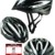 Fahrradhelm Dunlop HB13 für Damen, Herren, Kinder, EPS Innenschale, Abnehmbares Visier für optimalen Blendschutz, Leichter MTB City Bike Helm, besonders Luftig (M (55-58cm), Weiß) - 1
