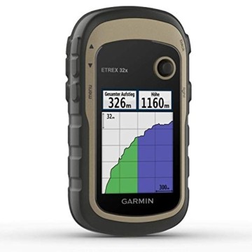 Garmin eTrex 32x-robustes, wasserdichtes GPS-Outdoor-Navi mit 2,2" (5,6 cm) Farbdisplay mit Tastenbedienung, Barometer, Kompass, ANT+, vorinstallierter TopoActive-Europakarte und 25 Std Akkulaufzeit - 1