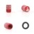 GLL 4pcs Rot Reifen Ventilkappen Universal Spindelabdeckungen für Autos, SUVs, Fahrräder und Fahrräder, LKWs, Motorräder, Schwerlast, Luftdichte Dichtung, Anschraubbare, Griffige Verwendung - 6