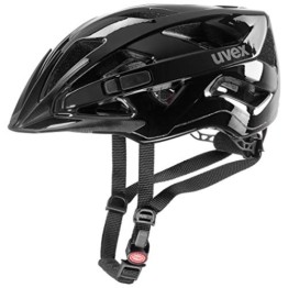 Uvex Unisex – Erwachsene, active Fahrradhelm, black shiny, 52-57 cm - 1