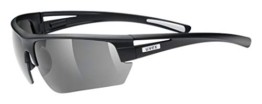 uvex Unisex – Erwachsene, gravic Sportbrille, inkl. Wechselscheiben, black mat/smoke, one size - 1