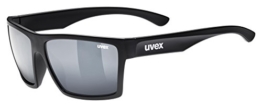 uvex Unisex – Erwachsene, lgl 29 Sonnenbrille, black mat/silver, one size - 1