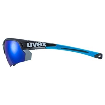 uvex Unisex – Erwachsene, sportstyle 224 Sportbrille, black mat blue/blue, one size - 3