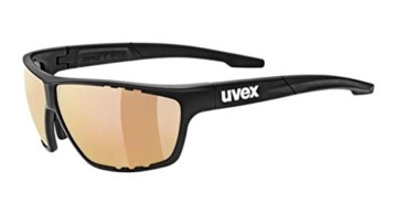 uvex Unisex – Erwachsene, sportstyle 706 cv vm Sportbrille, kontrastverstärkend, selbsttönend, black mat/red, one size - 1