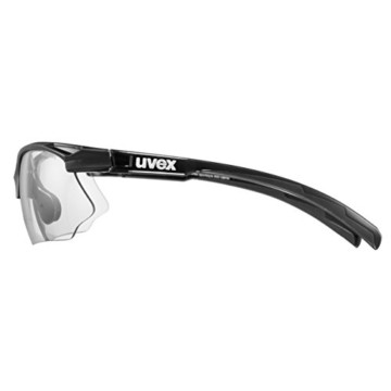 uvex Unisex – Erwachsene, sportstyle 802 V Sportbrille, selbsttönend, black/smoke, one size - 3