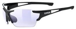 uvex Unisex – Erwachsene, sportstyle 803 race V Sportbrille, selbsttönend, black/blue, one size - 1
