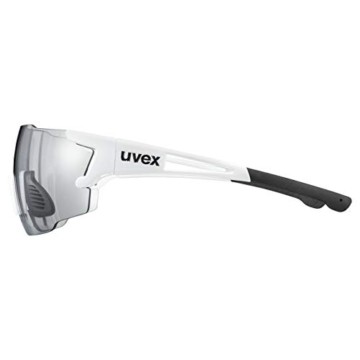 uvex Unisex – Erwachsene, sportstyle 804 V Sportbrille, selbsttönend, white/smoke, one size - 4