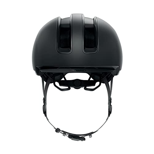 ABUS Urban Helm HUD-Y - magnetischer, aufladbaren LED-Lichtstreifen & Magnetverschluss - cooler Fahrradhelm für den Alltag - für Damen & Herren - Schwarz Matt, Größe M - 2