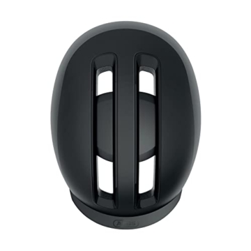 ABUS Urban Helm HUD-Y - magnetischer, aufladbaren LED-Lichtstreifen & Magnetverschluss - cooler Fahrradhelm für den Alltag - für Damen & Herren - Schwarz Matt, Größe M - 4