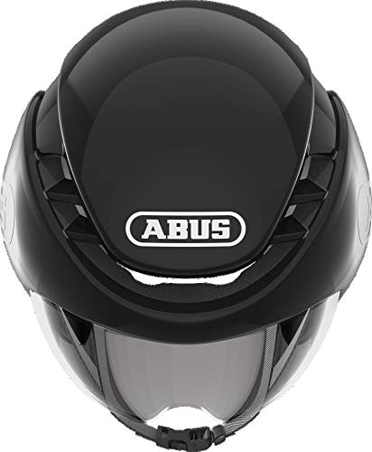 ABUS Zeitfahrhelm GameChanger TT - Aerodynamischer Fahrradhelm mit optimalen Ventilationseigenschaften für Damen und Herren - Schwarz Glänzend, Größe L​ - 2
