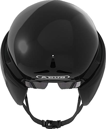 ABUS Zeitfahrhelm GameChanger TT - Aerodynamischer Fahrradhelm mit optimalen Ventilationseigenschaften für Damen und Herren - Schwarz Glänzend, Größe L​ - 3