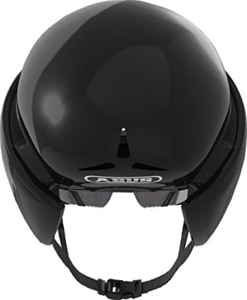 ABUS Zeitfahrhelm GameChanger TT - Aerodynamischer Fahrradhelm mit optimalen Ventilationseigenschaften für Damen und Herren - Schwarz Glänzend, Größe M​ - 3